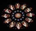 Round stained glass window