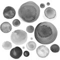 Round stains, blobs of grey color