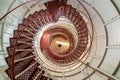 Round staircase in the interior of the Poti lighthouse, travel