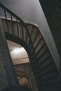 round staircase of an unusual, interesting shape in an old house