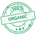 Round stamp - 100% organic Royalty Free Stock Photo