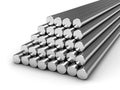 Round steel bars Royalty Free Stock Photo