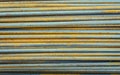 Round steel bars used to reinforce concrete
