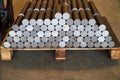 Round steel shaft, raw material for automotive parts,Forklift transport concept