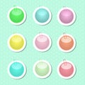 Round Sticker Shapes in Pastel Colors