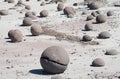 Round stone with a crack Royalty Free Stock Photo