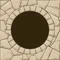 Round stone frame Royalty Free Stock Photo