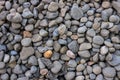 Round stone photo for background. Big pebble stone industrial texture. Gravel closeup. Road or building construction Royalty Free Stock Photo