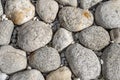 Round stones closeup background Royalty Free Stock Photo