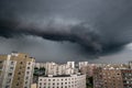 The Round storm cloud over a city moscow, Russia