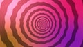 Round striped color lines. Swirling hypnotic rotating abstraction. Op art effect, optical illusion