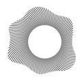 Round striped logo. Lines in circle form