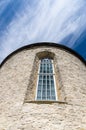 Round structure of old church facade Royalty Free Stock Photo