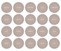 Round stylish gray spice labels, kitchen stickers