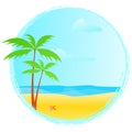 Round summer banner Royalty Free Stock Photo