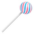 Lollipop on a white background. A realistic sweet candy. Vector illustration