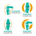 Round symbol of knee joint bones