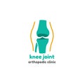 Round symbol of knee joint bones