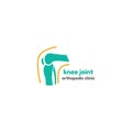 Round symbol of knee joint bones