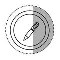 round symbol metal classic pen icon