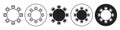 Round Table Icon vector set collection for web Royalty Free Stock Photo