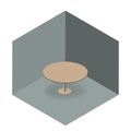 Round table in a room Royalty Free Stock Photo
