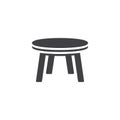 Round table vector icon Royalty Free Stock Photo