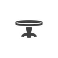 Round table vector icon Royalty Free Stock Photo