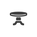 Round table vector icon Royalty Free Stock Photo