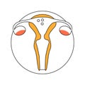 Round template medical gynecology icon