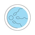 Round template medical gynecology icon