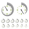 Round timer symbols