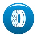 Round tire icon blue vector