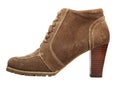 Round toe suede boot