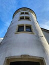 Round tower in famous castle in Pezinok, Slovakia