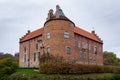 The round tower of Torup castle in southern Sweden