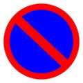 Traffic sign, no parking Royalty Free Stock Photo