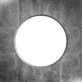 Round transparent hole on concrete wall background Royalty Free Stock Photo