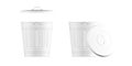 Round trash can mockup isolated on white background Royalty Free Stock Photo