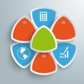 Round Triangles Flower Infographic PiAd Royalty Free Stock Photo
