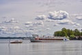The round trip of a passenger ship on Lake Schwerin with