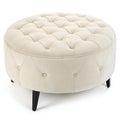 Round Tufted Ottoman Royalty Free Stock Photo
