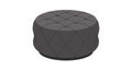 Round tufted ottoman with a smooth surface in minimalistic flat vector art Royalty Free Stock Photo