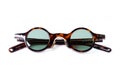 Round turtle glasses frame for businessman, Myopia nearsightedness, eyeglasses, isolated