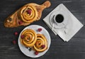 Round twisted Denish Buns Royalty Free Stock Photo