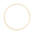 Round vector frame - gold colored circle banner on white background Royalty Free Stock Photo