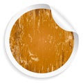 Round vector sticker with wood texture Royalty Free Stock Photo