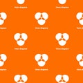 Round venn diagram pattern vector orange