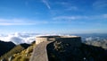 A round viewing platform at memorial Njegosh on Lovcen in Montenegro. The view from the top of the mountains Royalty Free Stock Photo