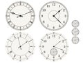 Round Vintage Dials of Clocks and Small Stopwatch Faces